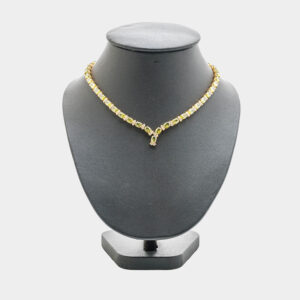 18ct gold vermeil tennis necklace